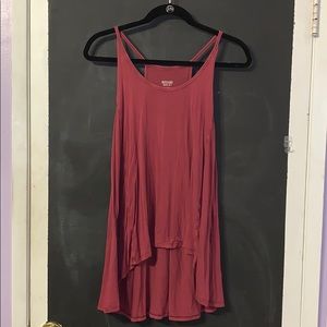 Maroon Hi-low Tank